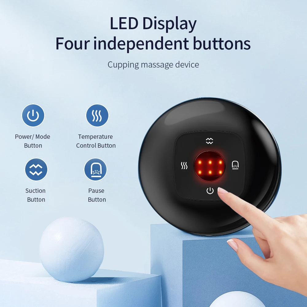 Electric Vacuum Cupping Massage Body Cups Anti-Cellulite Therapy Massager for Body Electric Guasha Scraping Fat Burning Slimming - 02ALABA