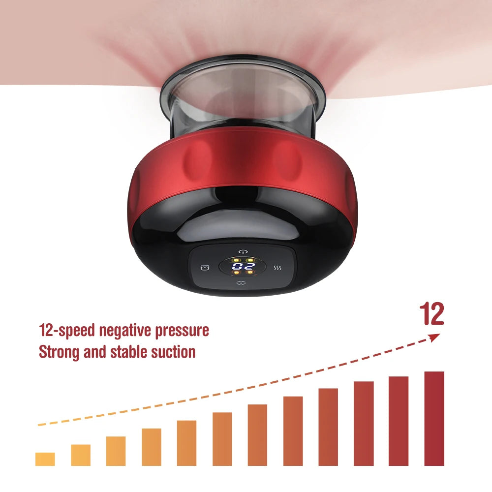 Electric Vacuum Cupping Massage Body Cups Anti-Cellulite Therapy Massager for Body Electric Guasha Scraping Fat Burning Slimming - 02ALABA
