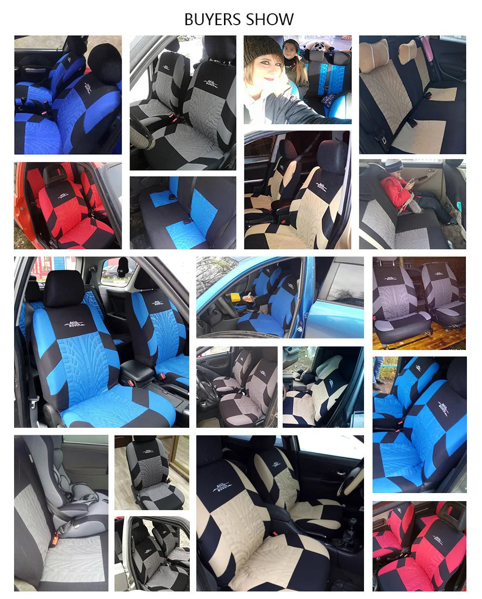 Brand Embroidery Car Seat Covers Set Car Organizer Universal For golf 4 For Citroen C4 For izh 2126 For Hyundai Ai 20 For Honda