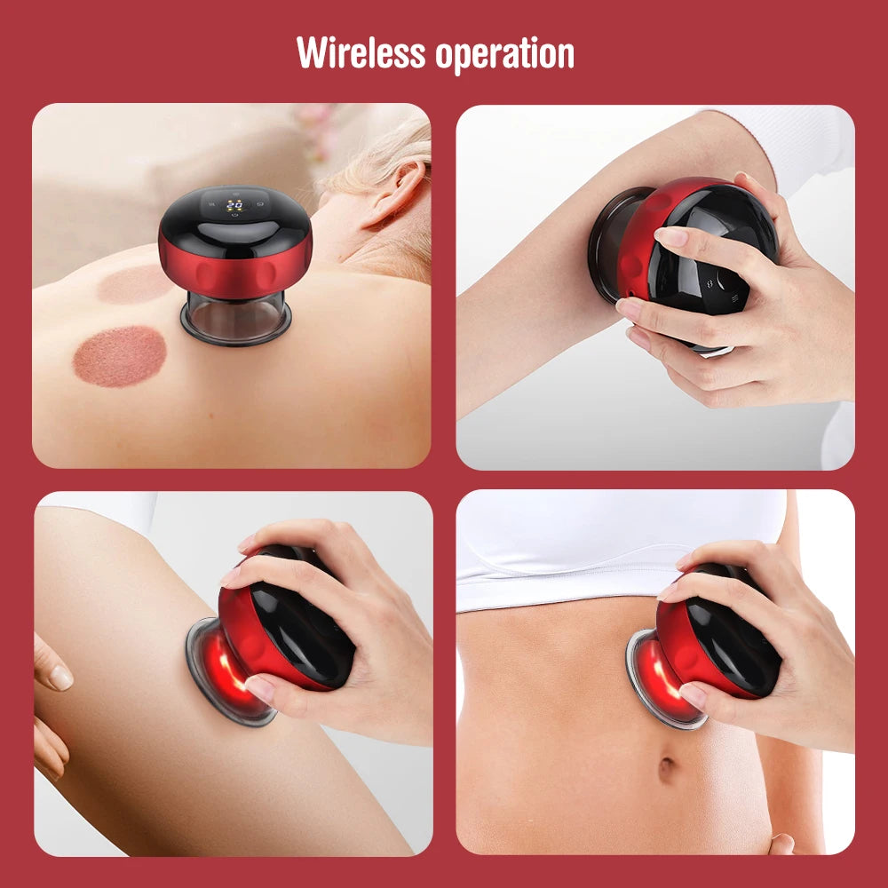 Electric Vacuum Cupping Massage Body Cups Anti-Cellulite Therapy Massager for Body Electric Guasha Scraping Fat Burning Slimming - 02ALABA