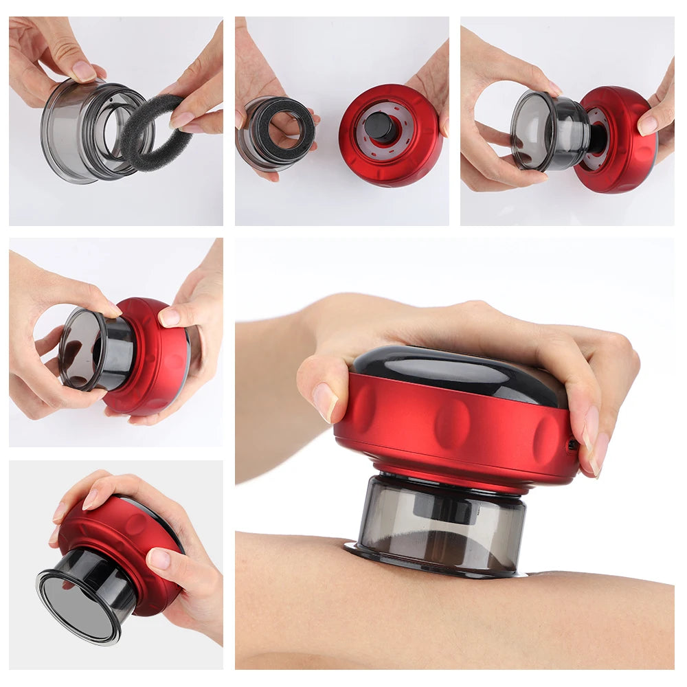 Electric Vacuum Cupping Massage Body Cups Anti-Cellulite Therapy Massager for Body Electric Guasha Scraping Fat Burning Slimming - 02ALABA