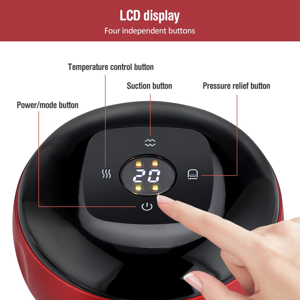 Electric Vacuum Cupping Massage Body Cups Anti-Cellulite Therapy Massager for Body Electric Guasha Scraping Fat Burning Slimming - 02ALABA