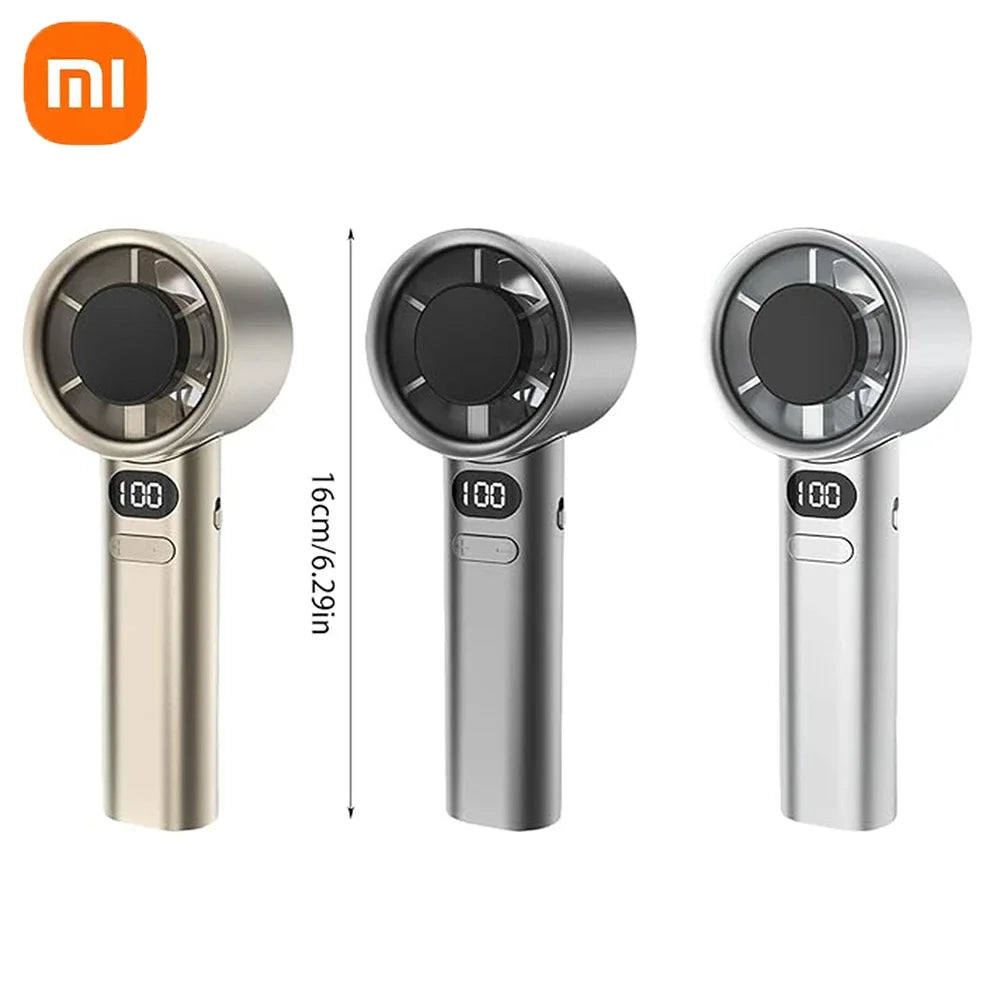 Xiaomi Mijia 120 Wind Speed Mini Portable Handheld Fan Leafless Turbine Fan USB Rechargeable Outdoor High Speed Fan - 02ALABA