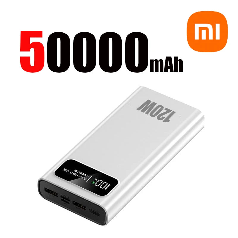 Xiaomi 120W Super Fast Charging 200000mAh High Capacity Power Bank Battery Digital Display Power Bank For Iphone Samsung Huawei - 02ALABA