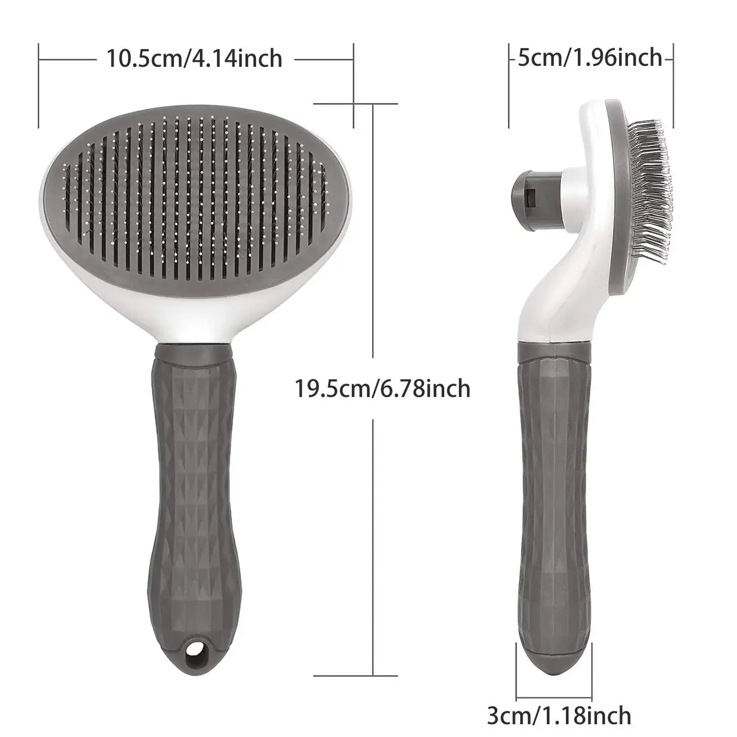 Self-Cleaning Pet Brush, Cat and Dog Comb, Hair Remover Tool for Dogs and Cats, Grooming Accessories, Pets' Dematting Comb - 02ALABA