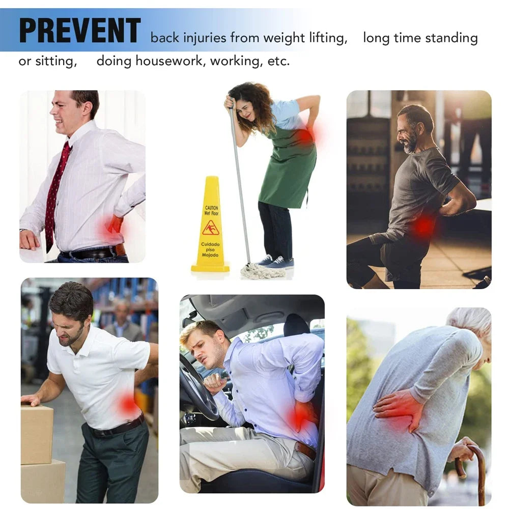 Adjustable Lumbar Support Belt - Breathable Lower Back Brace for Lifting, Herniated Disc, Sciatica & Pain Relief - 02ALABA