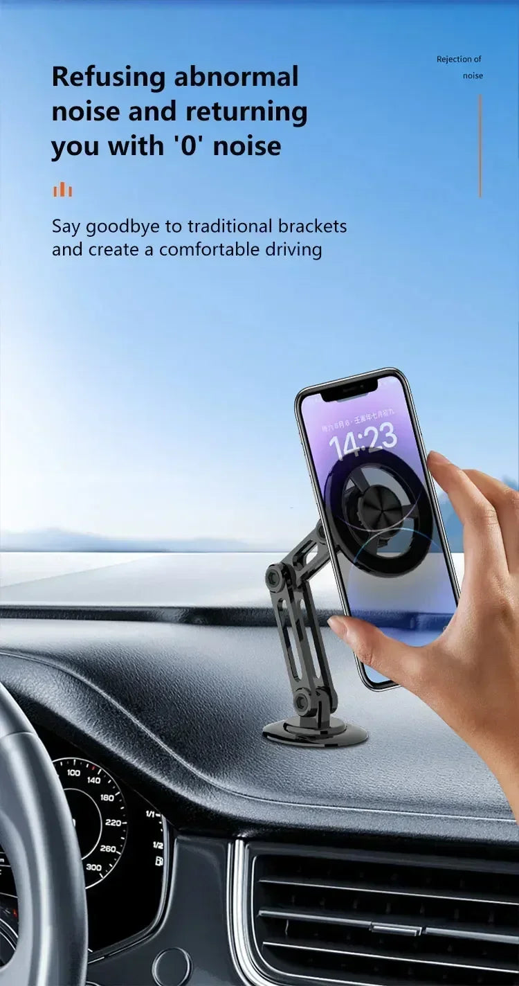 Magnetic Car Wireless Charger Stand, Magnet Car Mount, Fast Charging Station, Phone Holder Bracket for iPhone 15, 14, 13, 12 Pro Max - 02ALABA