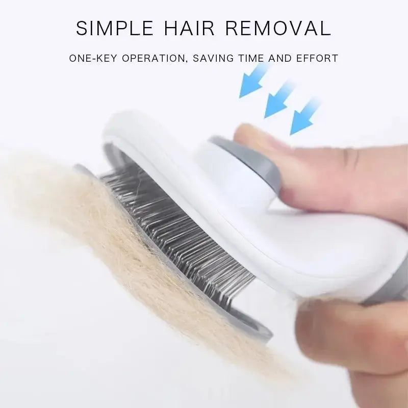Self-Cleaning Pet Brush, Cat and Dog Comb, Hair Remover Tool for Dogs and Cats, Grooming Accessories, Pets' Dematting Comb - 02ALABA