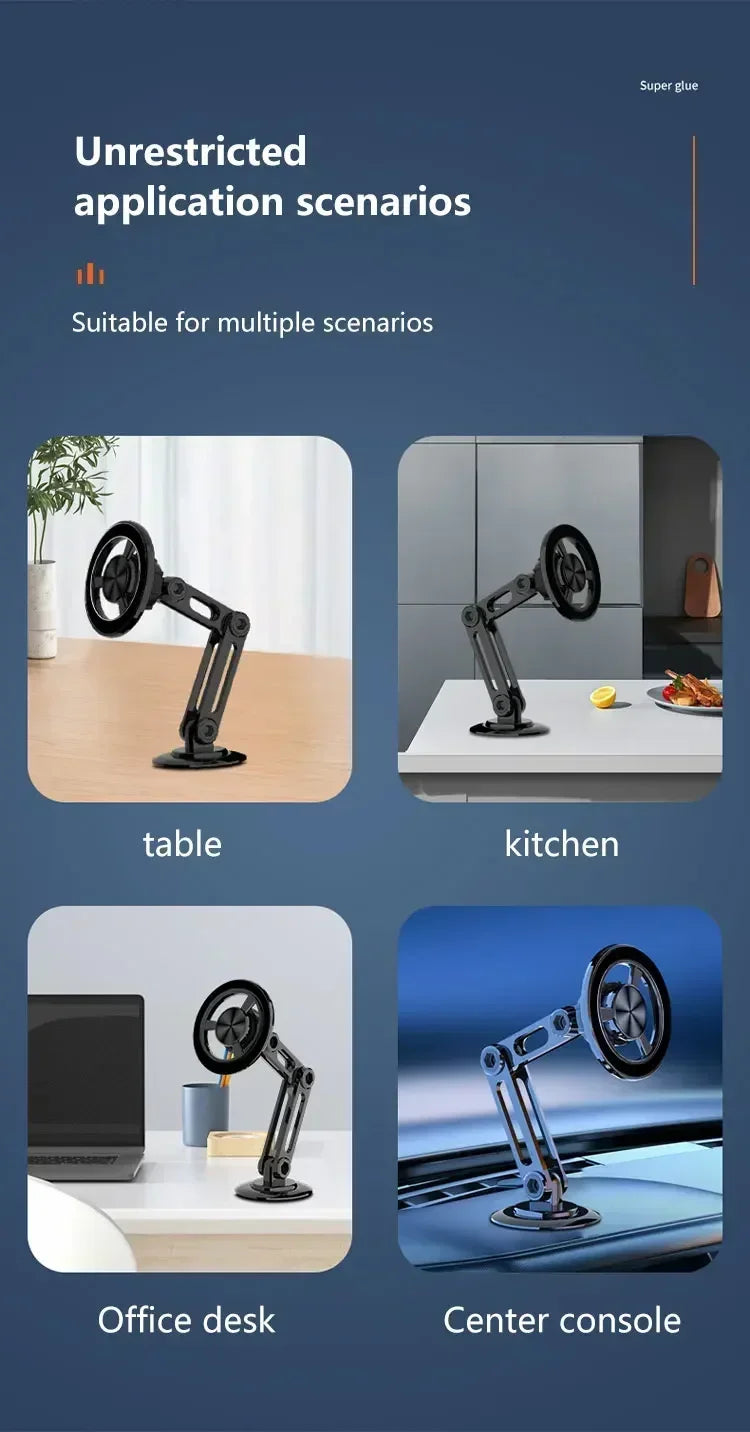 Magnetic Car Wireless Charger Stand, Magnet Car Mount, Fast Charging Station, Phone Holder Bracket for iPhone 15, 14, 13, 12 Pro Max - 02ALABA