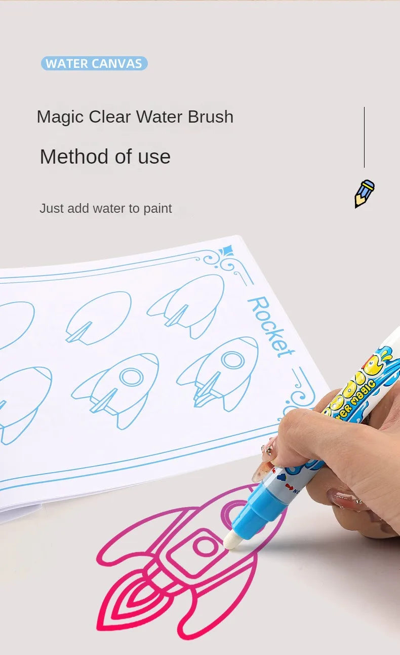 Magic Water Drawing Mat Reusable Doodle Painting Board with Pens Montessori Educational Toys for Kids Halloween Christmas Gift