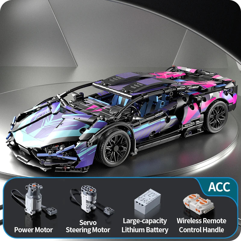 ToylinX Technology Building Blocks Car Speeding Vehicle Racing Bricks Toys for Children Gift Thanksgiving, Halloween, Christmas - 02ALABA