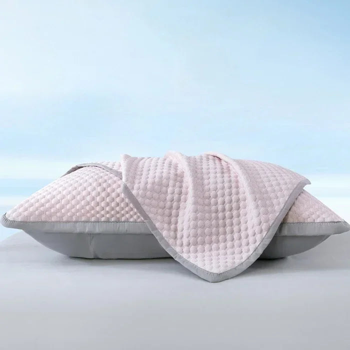 Summer Cooling Pillowcase Solid Color Ice Bean Bean Pillowcase Cool Feeling Air Conditioning Cover Washable (No Pillow) 48x74cm