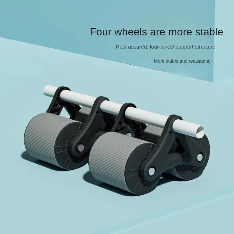 Widened Four-Wheel Ab Roller: Automatic Rebound with Elbow Support - Home Fitness for Abdominal Muscles - 02ALABA