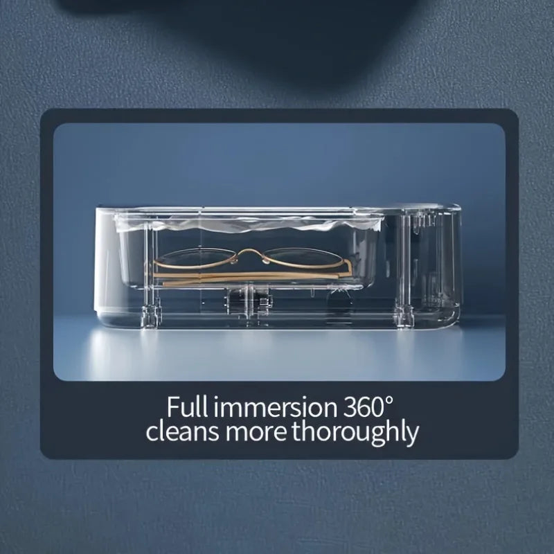 Xiaomi MIJIA Ultrasonic Glasses Cleaner, 45KHZ Ultrasound Jewelry Cleaning Machine, High-Frequency Ultrasonic Cleaning Bath - 02ALABA