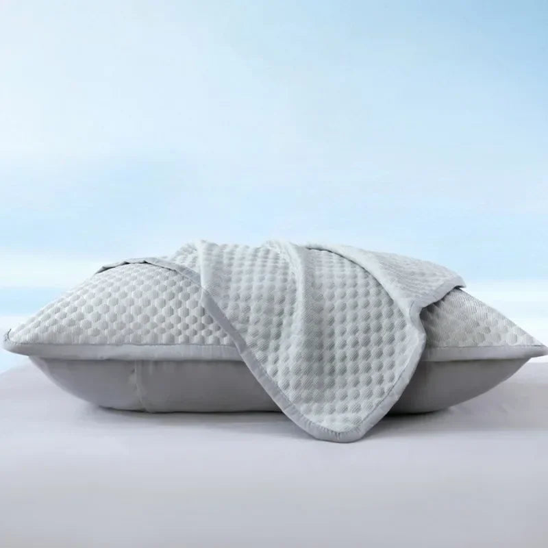 Summer Cooling Pillowcase Solid Color Ice Bean Bean Pillowcase Cool Feeling Air Conditioning Cover Washable (No Pillow) 48x74cm