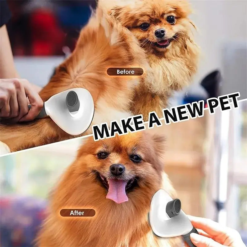 Self-Cleaning Pet Brush, Cat and Dog Comb, Hair Remover Tool for Dogs and Cats, Grooming Accessories, Pets' Dematting Comb - 02ALABA