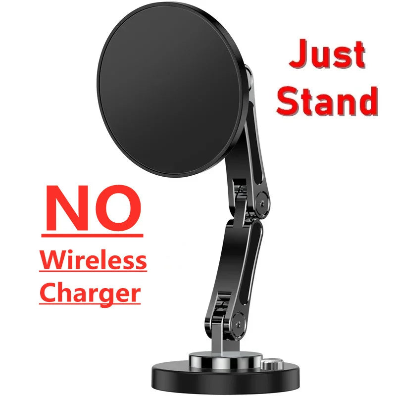 Magnetic Car Wireless Charger Stand, Magnet Car Mount, Fast Charging Station, Phone Holder Bracket for iPhone 15, 14, 13, 12 Pro Max - 02ALABA