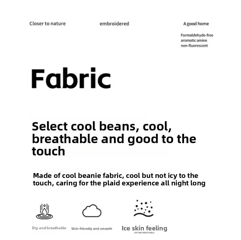 Summer Cooling Pillowcase Solid Color Ice Bean Bean Pillowcase Cool Feeling Air Conditioning Cover Washable (No Pillow) 48x74cm