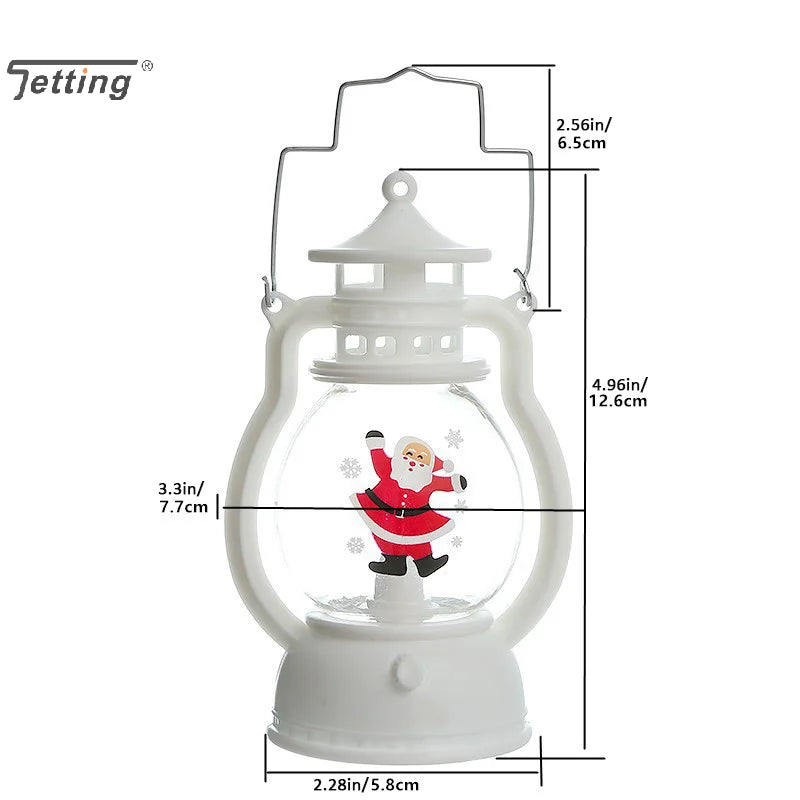 LED Lantern Lights featuring Santa Claus, Snowman, and Christmas Tree designs, perfect as Merry Christmas decorations for homes. - 02ALABA