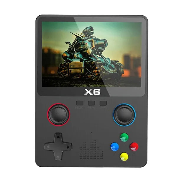 New X6 3.5Inch IPS Screen Handheld Game Player, Dual Joystick 11 Simulators GBA Video Game Console for kids - 02ALABA