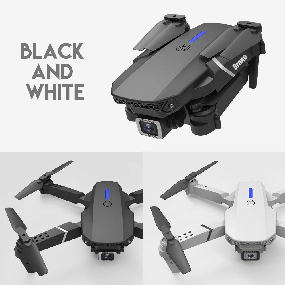 2024 E88Pro RC Drone 4K Professional with 1080P Wide-Angle HD Camera, Foldable Helicopter, Wi-Fi FPV, Height Hold, Gift Toy