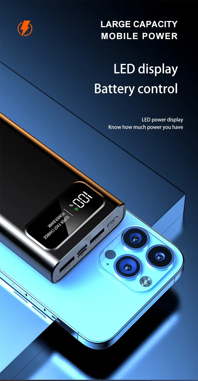 Xiaomi 120W Super Fast Charging 200000mAh High Capacity Power Bank Battery Digital Display Power Bank For Iphone Samsung Huawei - 02ALABA