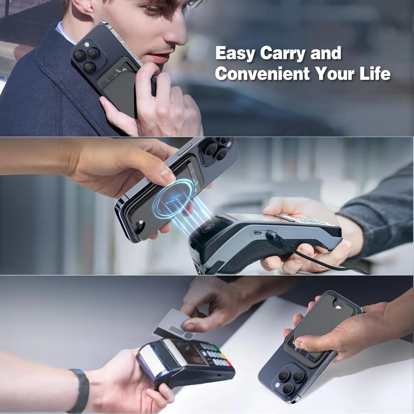 Mini Magnetic Wallet Phone Stand for iPhone16 15 14 12 Lightweight MagSafe Phone Card Stand Leather Magnetic Card Holder
