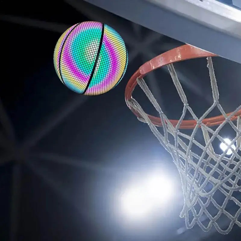 Light Reflective Basketball Size 7 Cool Night glowing Basketball game - 02ALABA