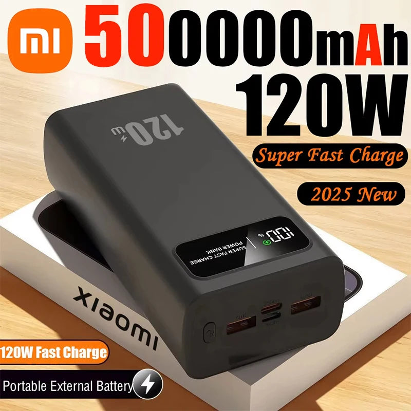 Xiaomi 120W Super Fast Charging 200000mAh High Capacity Power Bank Battery Digital Display Power Bank For Iphone Samsung Huawei - 02ALABA