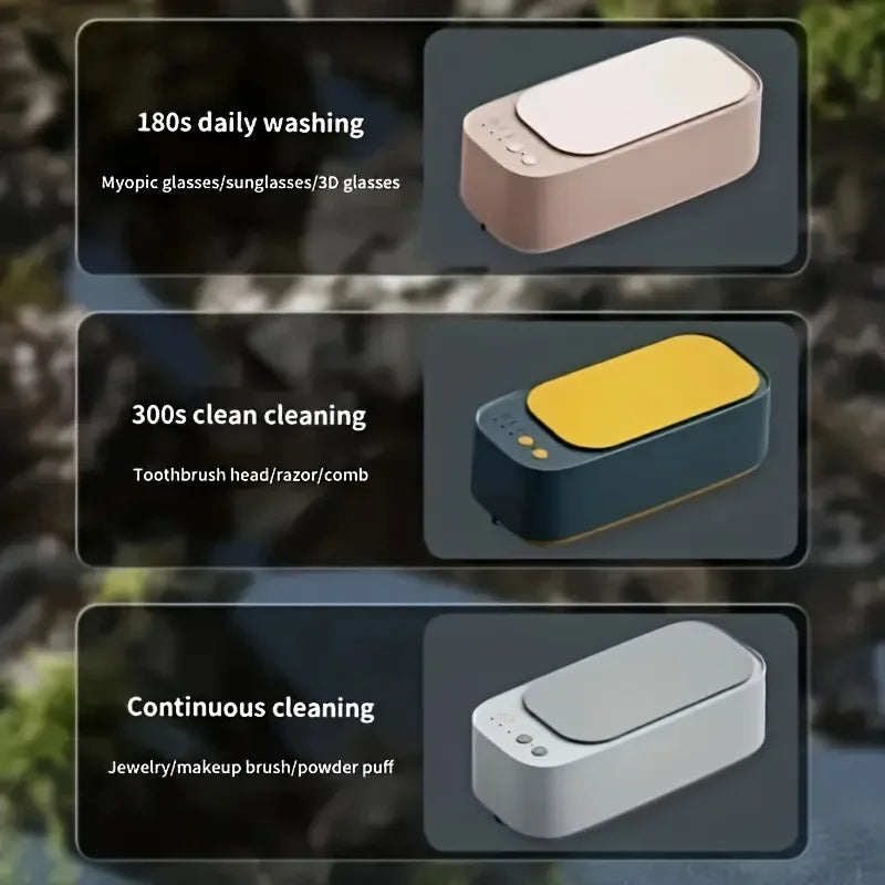 Xiaomi MIJIA Ultrasonic Glasses Cleaner, 45KHZ Ultrasound Jewelry Cleaning Machine, High-Frequency Ultrasonic Cleaning Bath - 02ALABA