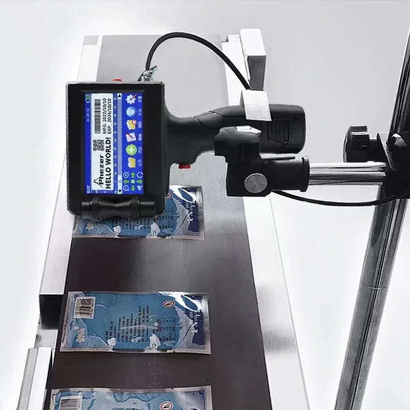 Phezer Handheld Inkjet Label Printer - 12.7/25.4mm, QR Code, Batch Code, Date, Logo, Expiry Date, Portable Coding Machine - 02ALABA