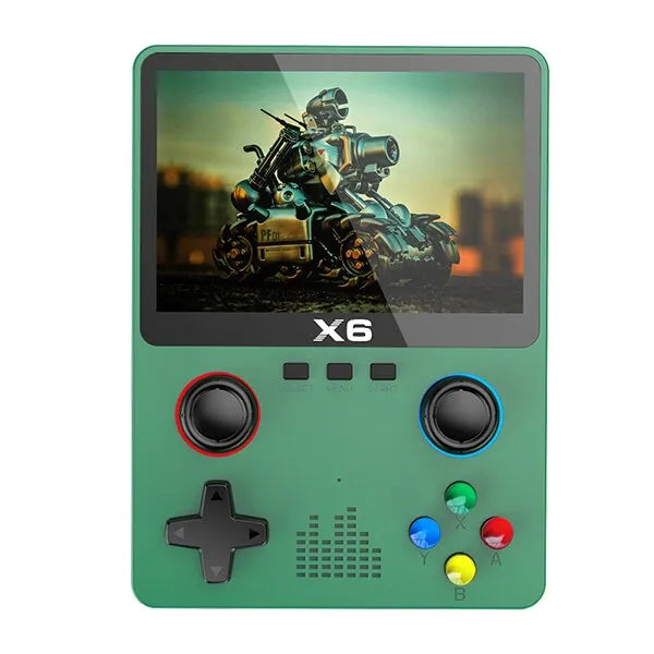 New X6 3.5Inch IPS Screen Handheld Game Player, Dual Joystick 11 Simulators GBA Video Game Console for kids - 02ALABA