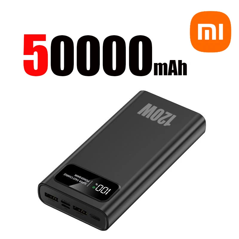 Xiaomi 120W Super Fast Charging 200000mAh High Capacity Power Bank Battery Digital Display Power Bank For Iphone Samsung Huawei - 02ALABA