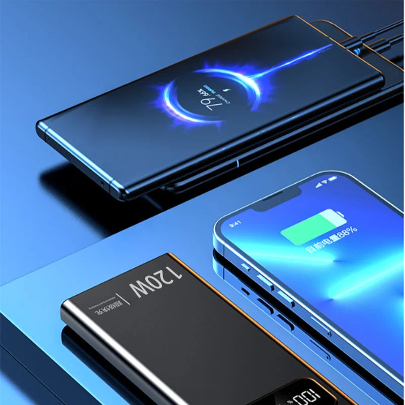 Xiaomi 120W Super Fast Charging 200000mAh High Capacity Power Bank Battery Digital Display Power Bank For Iphone Samsung Huawei - 02ALABA