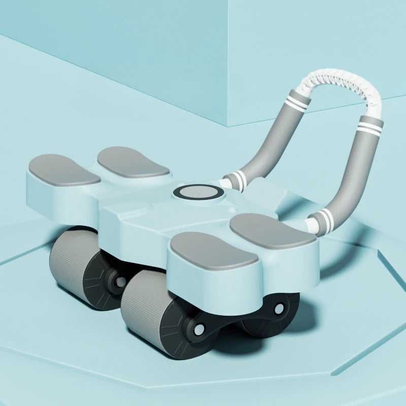 Widened Four-Wheel Ab Roller: Automatic Rebound with Elbow Support - Home Fitness for Abdominal Muscles - 02ALABA