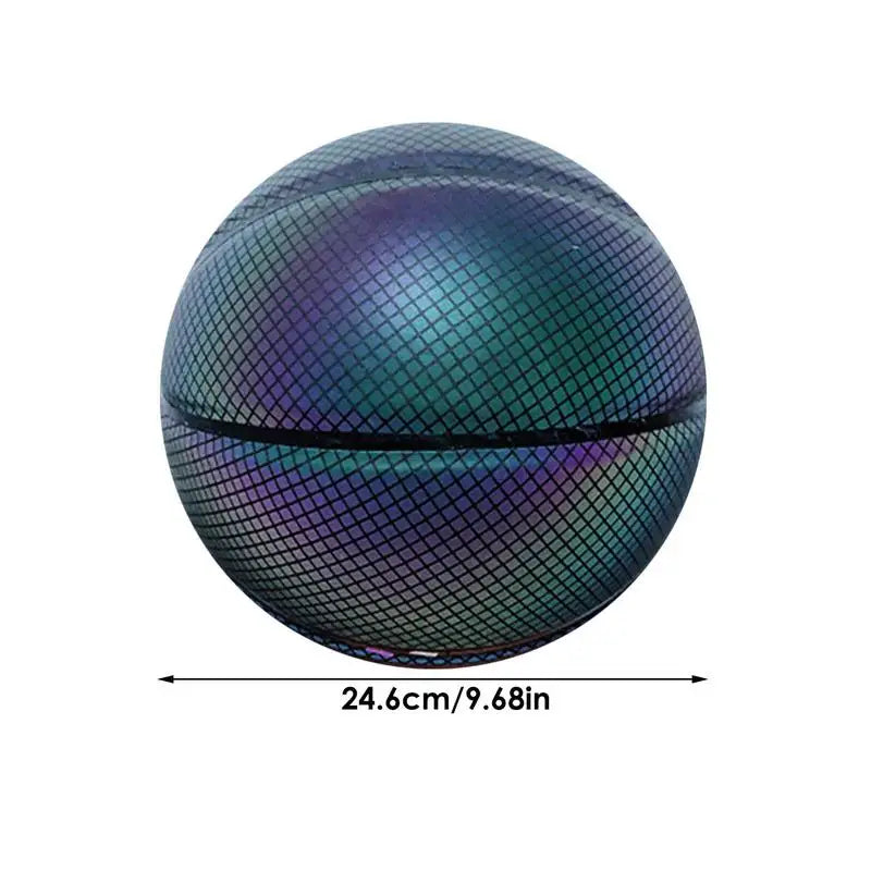 Light Reflective Basketball Size 7 Cool Night glowing Basketball game - 02ALABA