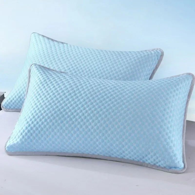 Summer Cooling Pillowcase Solid Color Ice Bean Bean Pillowcase Cool Feeling Air Conditioning Cover Washable (No Pillow) 48x74cm