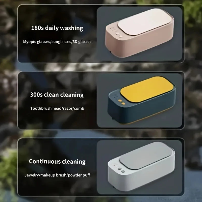 Xiaomi MIJIA Ultrasonic Glasses Cleaner, 45KHZ Ultrasound Jewelry Cleaning Machine, High-Frequency Ultrasonic Cleaning Bath - 02ALABA