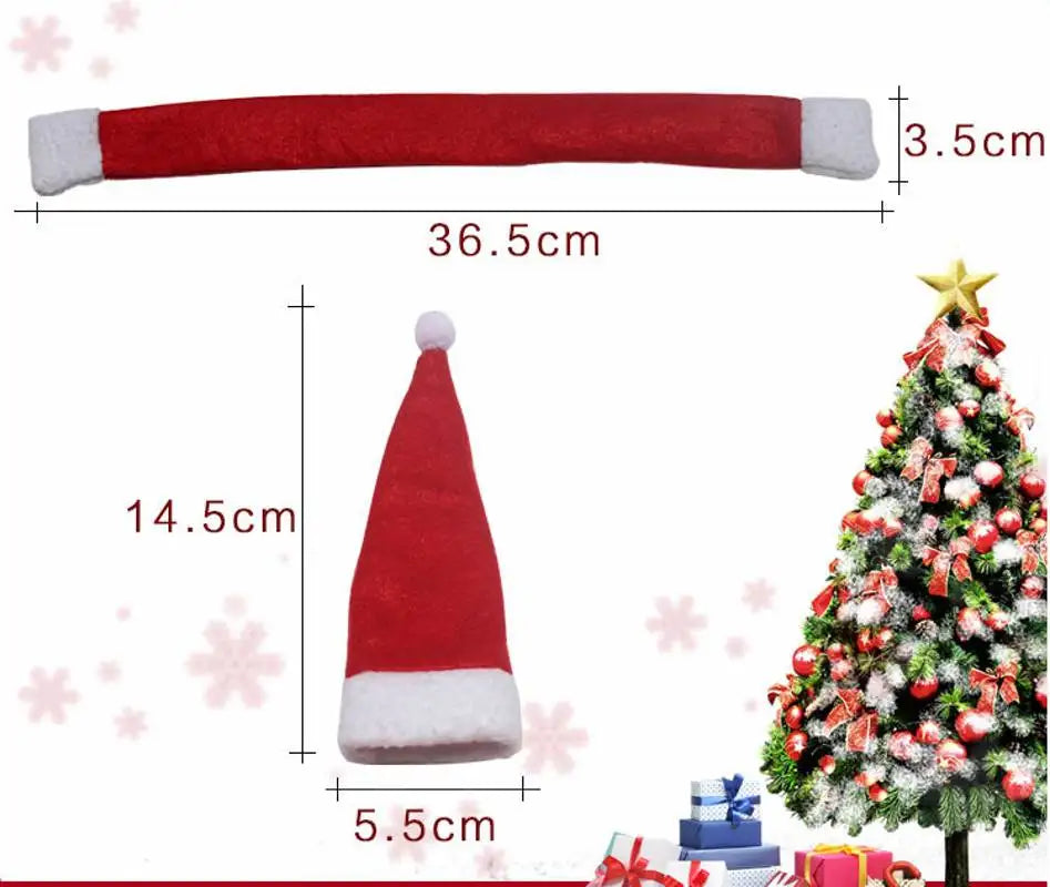 2024 Christmas Wine Bottle Cover Set, Golden Velvet Dress and Cap, Wine Bottle Bag Sleeve for Xmas and New Year Dinner Table Decoration. - 02ALABA