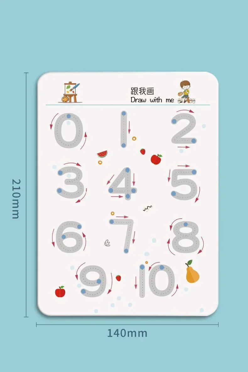 Magical Tracing Workbook: Montessori Educational Calligraphy Copybook for Kids - Reusable Pen Control Training