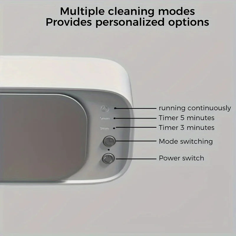 Xiaomi MIJIA Ultrasonic Glasses Cleaner, 45KHZ Ultrasound Jewelry Cleaning Machine, High-Frequency Ultrasonic Cleaning Bath - 02ALABA