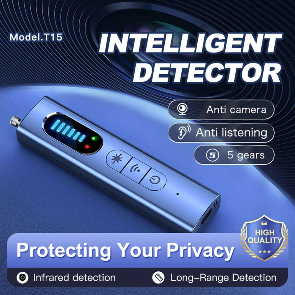 T15 Camera Detector: Wireless Signal Infrared Scanner and Anti-location Device - Professional GPS Search and Security Protection - 02ALABA