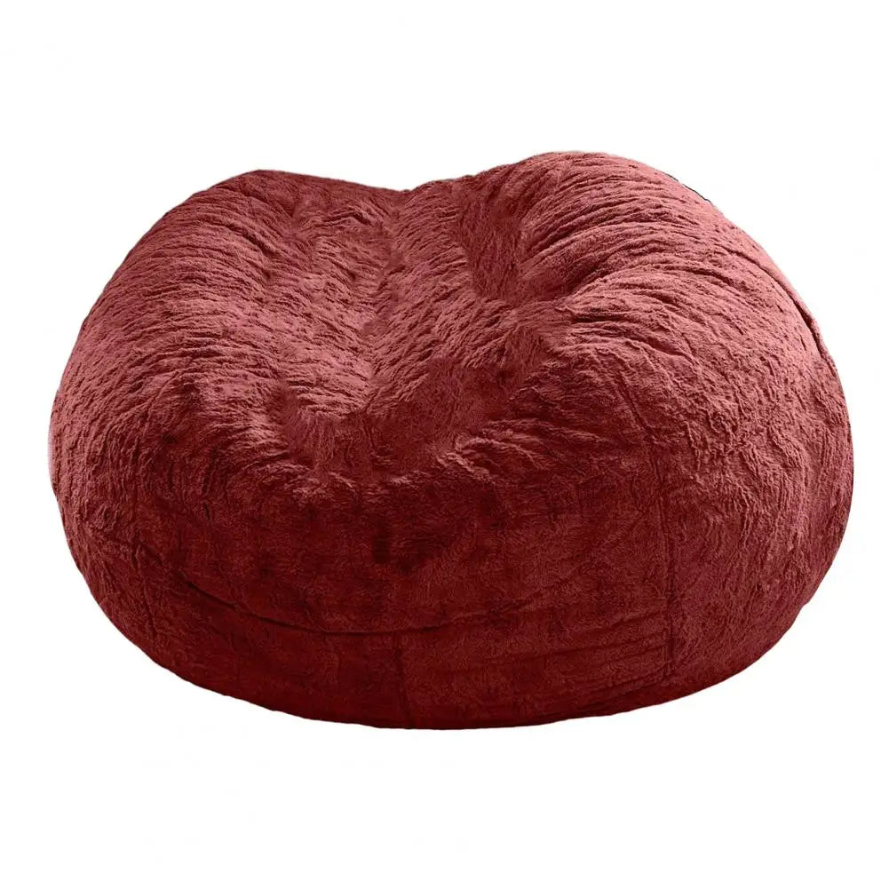 No-Stuffing Gray Bean Bag Chair: Giant Pouf Sofa Bed, Puff Futon Room Seat, Tatami Relax Lounge Furniture - Bag Case Only - 02ALABA