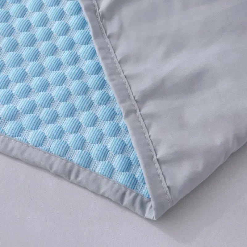 Summer Cooling Pillowcase Solid Color Ice Bean Bean Pillowcase Cool Feeling Air Conditioning Cover Washable (No Pillow) 48x74cm