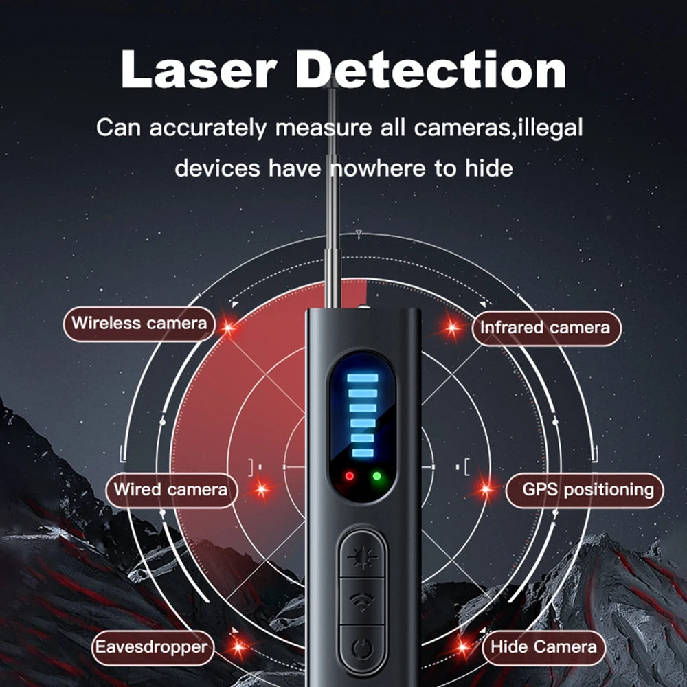 T15 Camera Detector: Wireless Signal Infrared Scanner and Anti-location Device - Professional GPS Search and Security Protection - 02ALABA