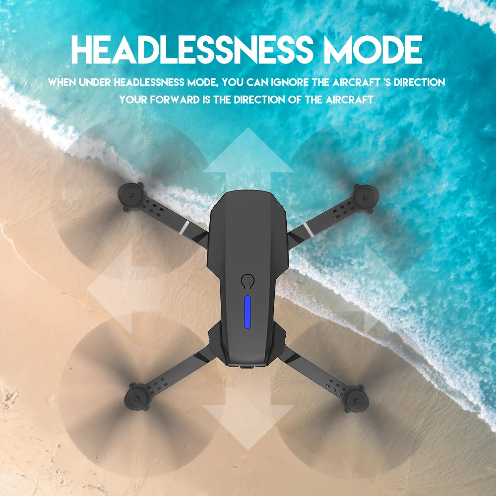 2024 E88Pro RC Drone 4K Professional with 1080P Wide-Angle HD Camera, Foldable Helicopter, Wi-Fi FPV, Height Hold, Gift Toy - 02ALABA