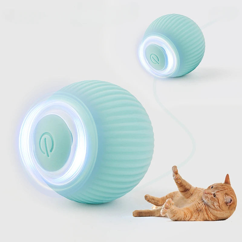Cat Interactive Ball Training Self-moving Kitten Electric Cat Ball Toys Electronic Automatic Rolling Magic Ball Toys for Cat - 02ALABA