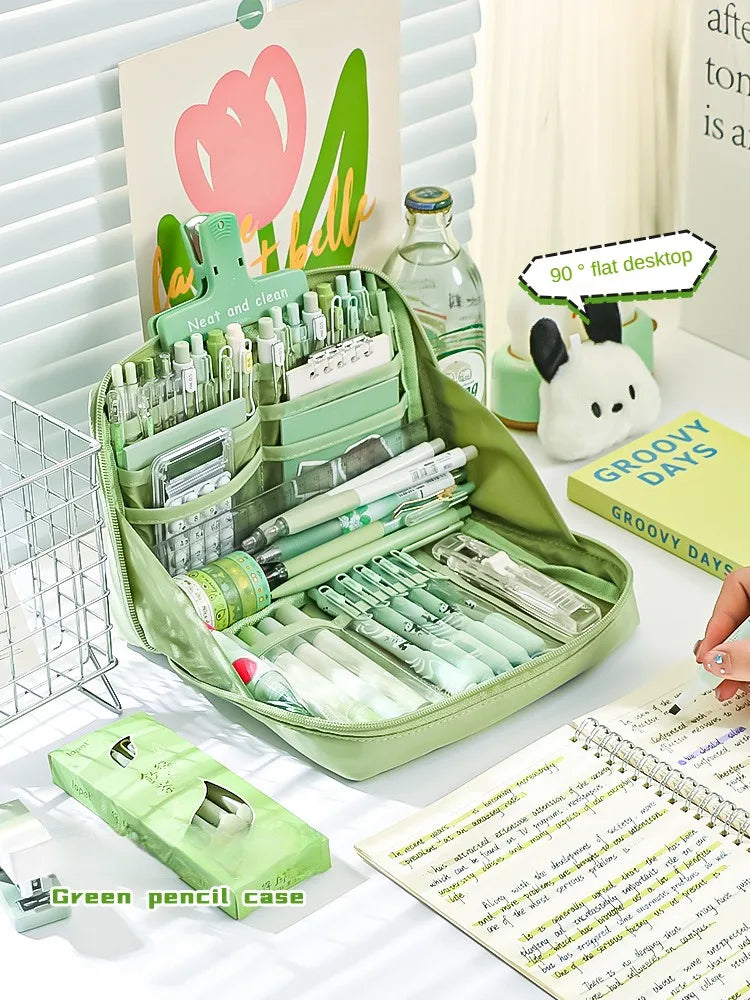 12 Layers Large Capacity Pencil Case Good Looking Multifunctional Classification Storage Stationery Storage Bag 1pc - 02ALABA