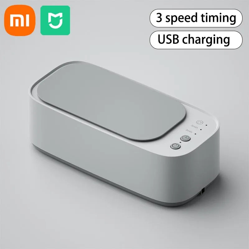 Xiaomi MIJIA Ultrasonic Glasses Cleaner, 45KHZ Ultrasound Jewelry Cleaning Machine, High-Frequency Ultrasonic Cleaning Bath - 02ALABA