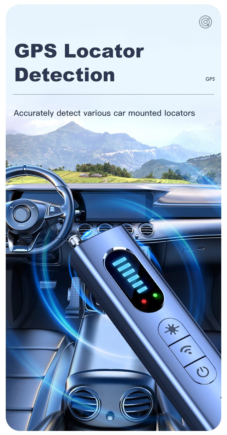 T15 Camera Detector: Wireless Signal Infrared Scanner and Anti-location Device - Professional GPS Search and Security Protection